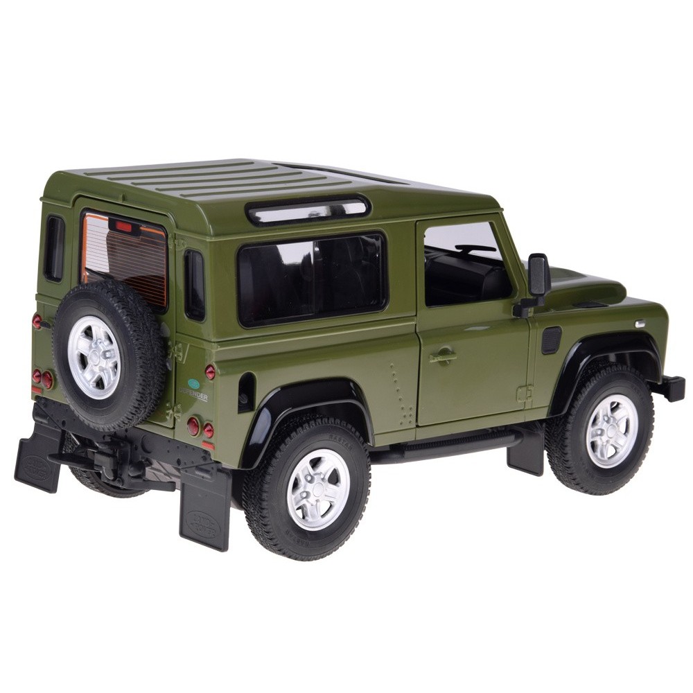 Rastar RC Auto Land Rover Defender s vlečkou na diaľkové ovládanie + LED svetlo, zelené