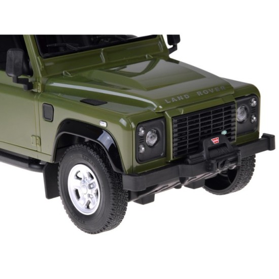 Rastar RC Auto Land Rover Defender s vlečkou na diaľkové ovládanie + LED svetlo, zelené