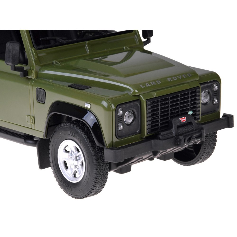 Rastar RC Auto Land Rover Defender s vlečkou na diaľkové ovládanie + LED svetlo, zelené