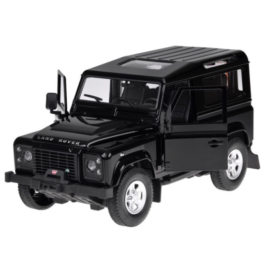 Rastar RC Auto Land Rover Defender s vlečkou na diaľkové ovládanie + LED svetlo, čierne