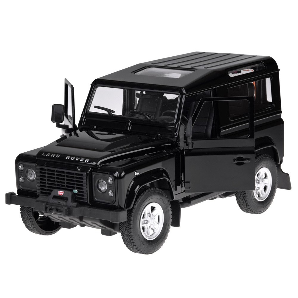 Rastar RC Auto Land Rover Defender s vlečkou na diaľkové ovládanie + LED svetlo, čierne