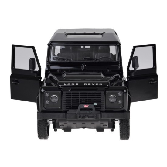 Rastar RC Auto Land Rover Defender s vlečkou na diaľkové ovládanie + LED svetlo, čierne