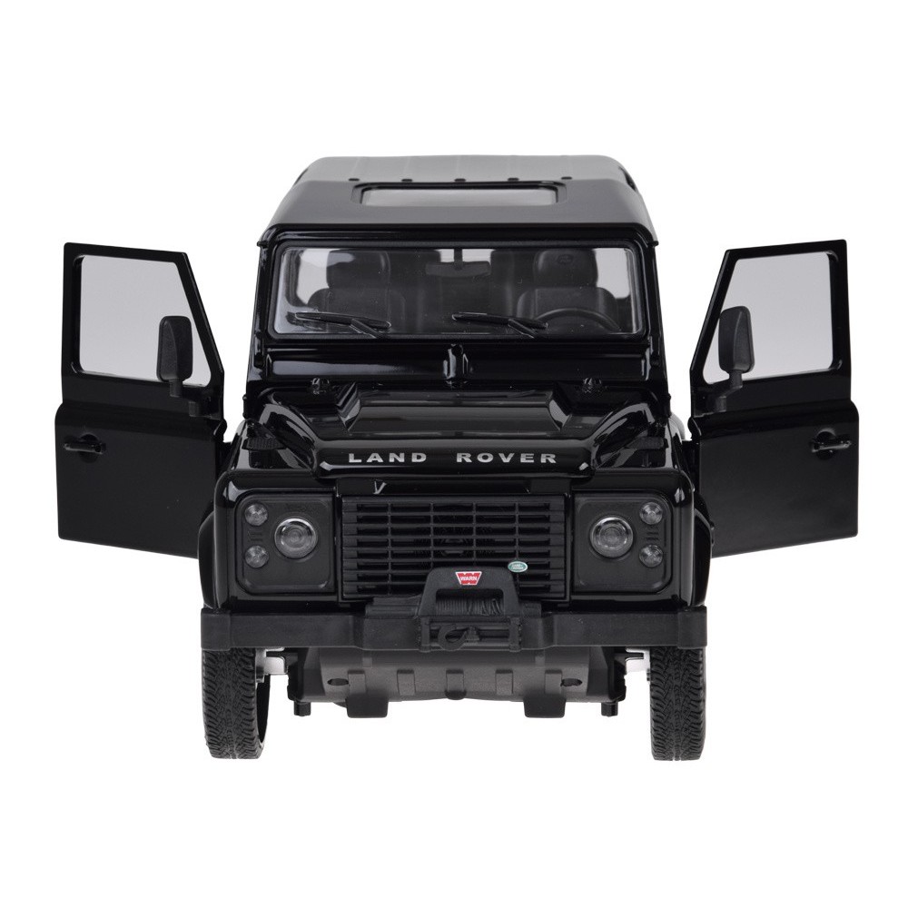 Rastar RC Auto Land Rover Defender s vlečkou na diaľkové ovládanie + LED svetlo, čierne