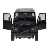 Rastar RC Auto Land Rover Defender s vlečkou na diaľkové ovládanie + LED svetlo, čierne