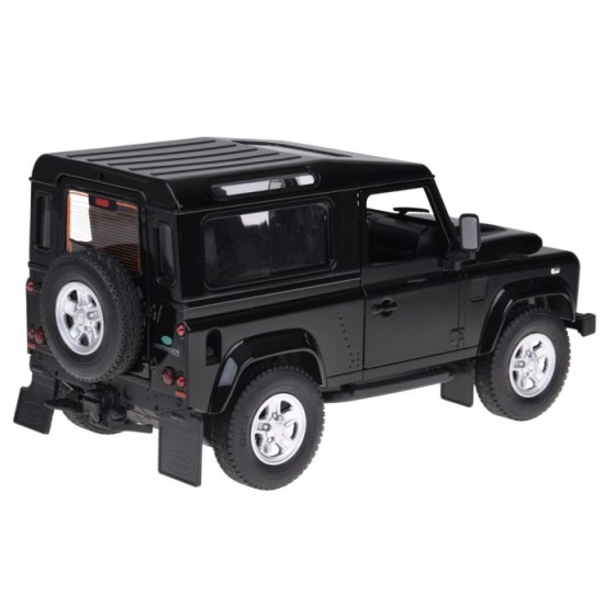 Rastar RC Auto Land Rover Defender s vlečkou na diaľkové ovládanie + LED svetlo, čierne