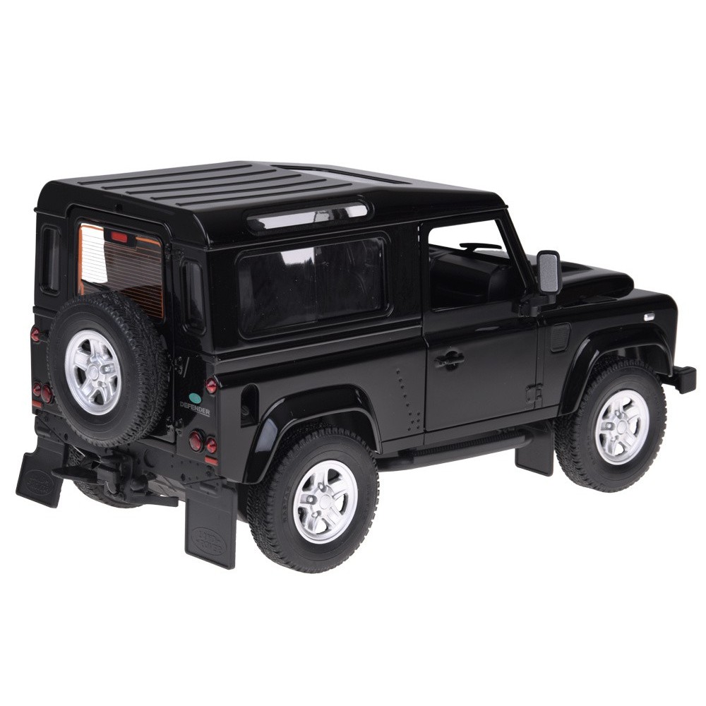 Rastar RC Auto Land Rover Defender s vlečkou na diaľkové ovládanie + LED svetlo, čierne