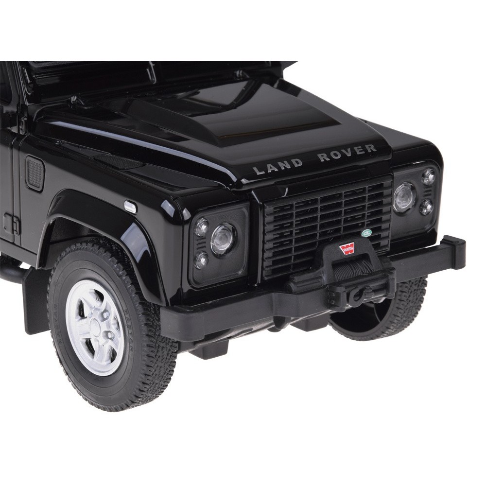 Rastar RC Auto Land Rover Defender s vlečkou na diaľkové ovládanie + LED svetlo, čierne