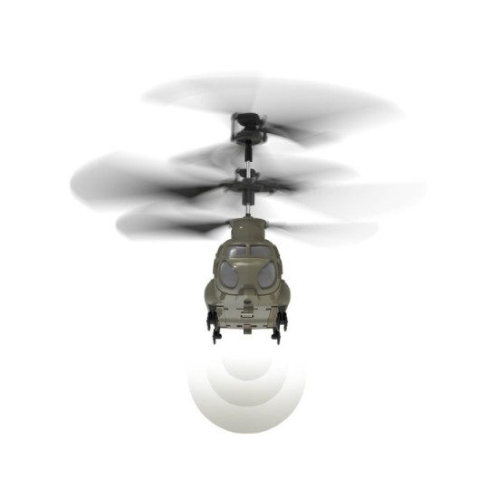 Syma RC Vojenský transportný RC vrtuľník Chinook S026H s GYROSKOPOM na diaľkové ovládanie, zelený