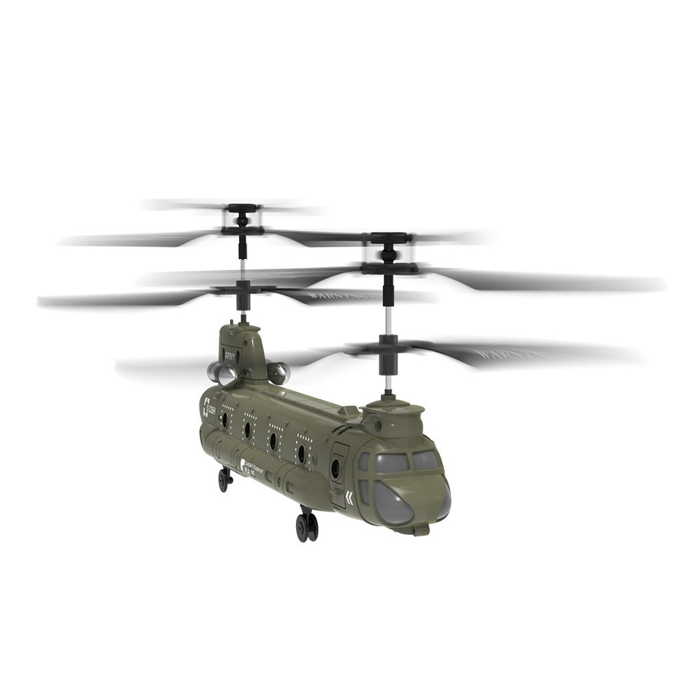 Syma RC Vojenský transportný RC vrtuľník Chinook S026H s GYROSKOPOM na diaľkové ovládanie, zelený
