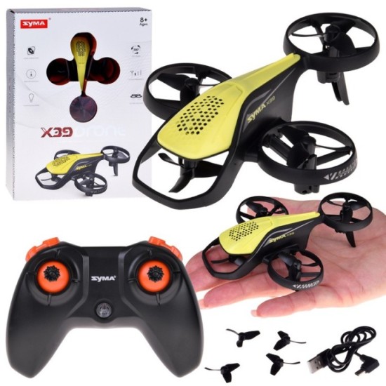 SYMA Mini Dron X39 s LED svetlom a akrobatickými kúskami na diaľkové ovládanie, zelený 