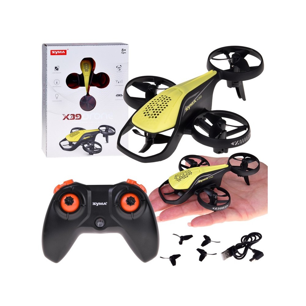SYMA Mini Dron X39 s LED svetlom a akrobatickými kúskami na diaľkové ovládanie, zelený 