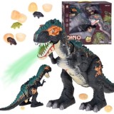JOKO Veľký Interaktívny Dinosaurus Tyrannosaurus Rex , chodí, s Dymovým efektom, so zvukom a svetlom na batérie, dĺžka 50cm + Ot