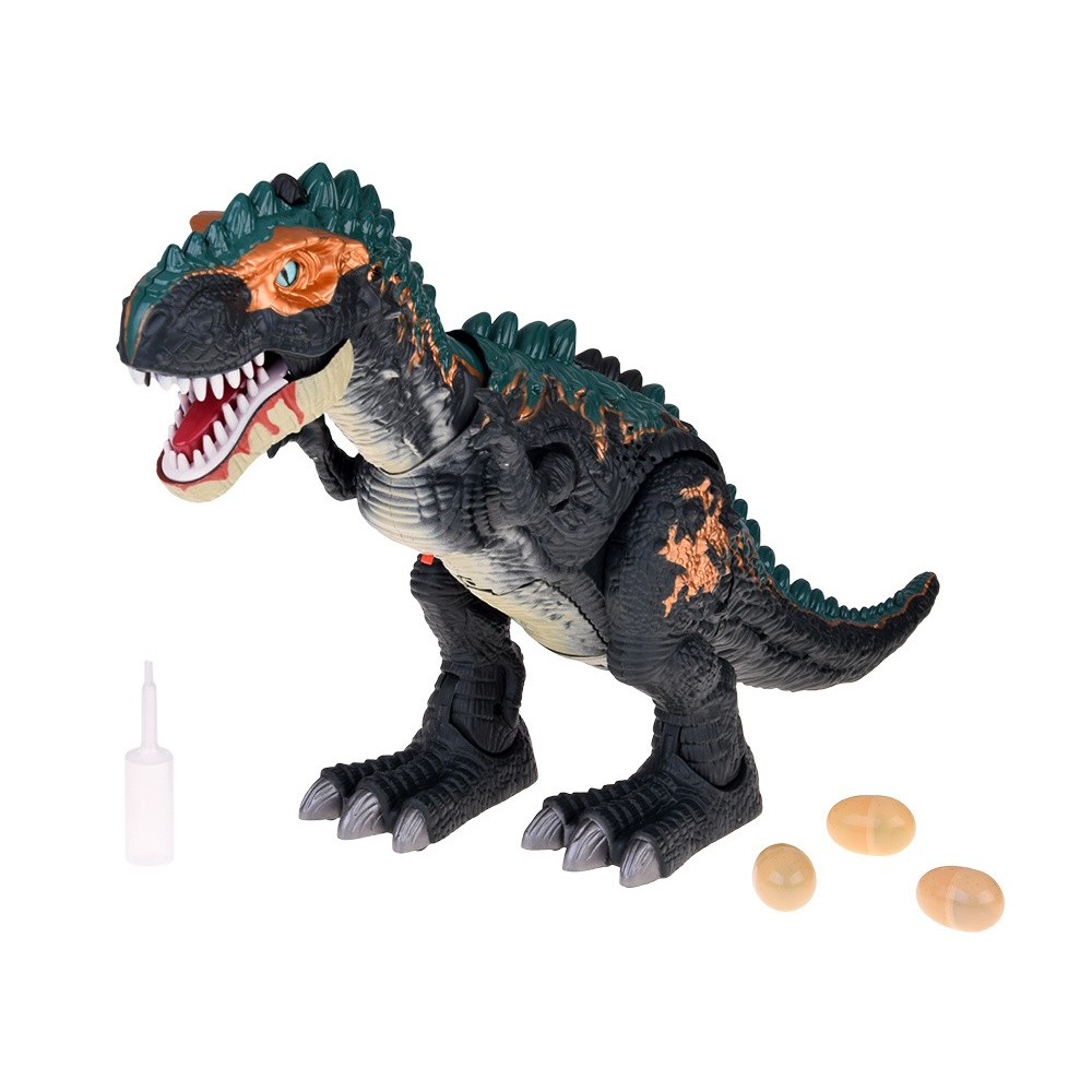 JOKO Veľký Interaktívny Dinosaurus Tyrannosaurus Rex , chodí, s Dymovým efektom, so zvukom a svetlom na batérie, dĺžka 50cm + Ot