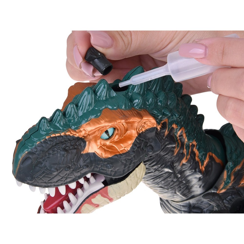 JOKO Veľký Interaktívny Dinosaurus Tyrannosaurus Rex , chodí, s Dymovým efektom, so zvukom a svetlom na batérie, dĺžka 50cm + Ot