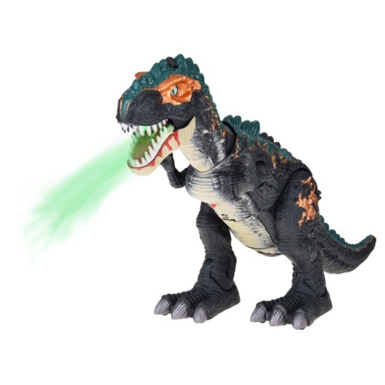 JOKO Veľký Interaktívny Dinosaurus Tyrannosaurus Rex , chodí, s Dymovým efektom, so zvukom a svetlom na batérie, dĺžka 50cm + Ot