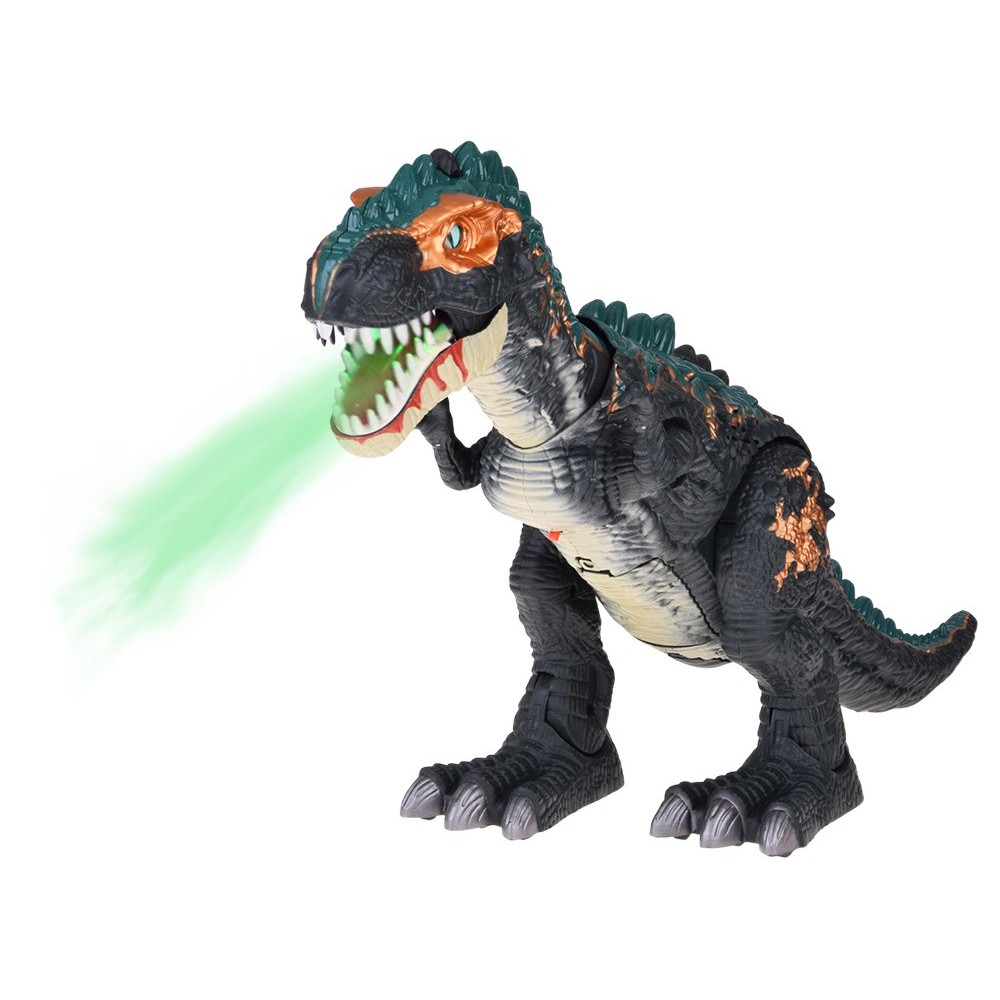 JOKO Veľký Interaktívny Dinosaurus Tyrannosaurus Rex , chodí, s Dymovým efektom, so zvukom a svetlom na batérie, dĺžka 50cm + Ot