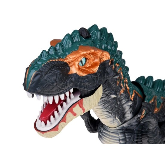 JOKO Veľký Interaktívny Dinosaurus Tyrannosaurus Rex , chodí, s Dymovým efektom, so zvukom a svetlom na batérie, dĺžka 50cm + Ot