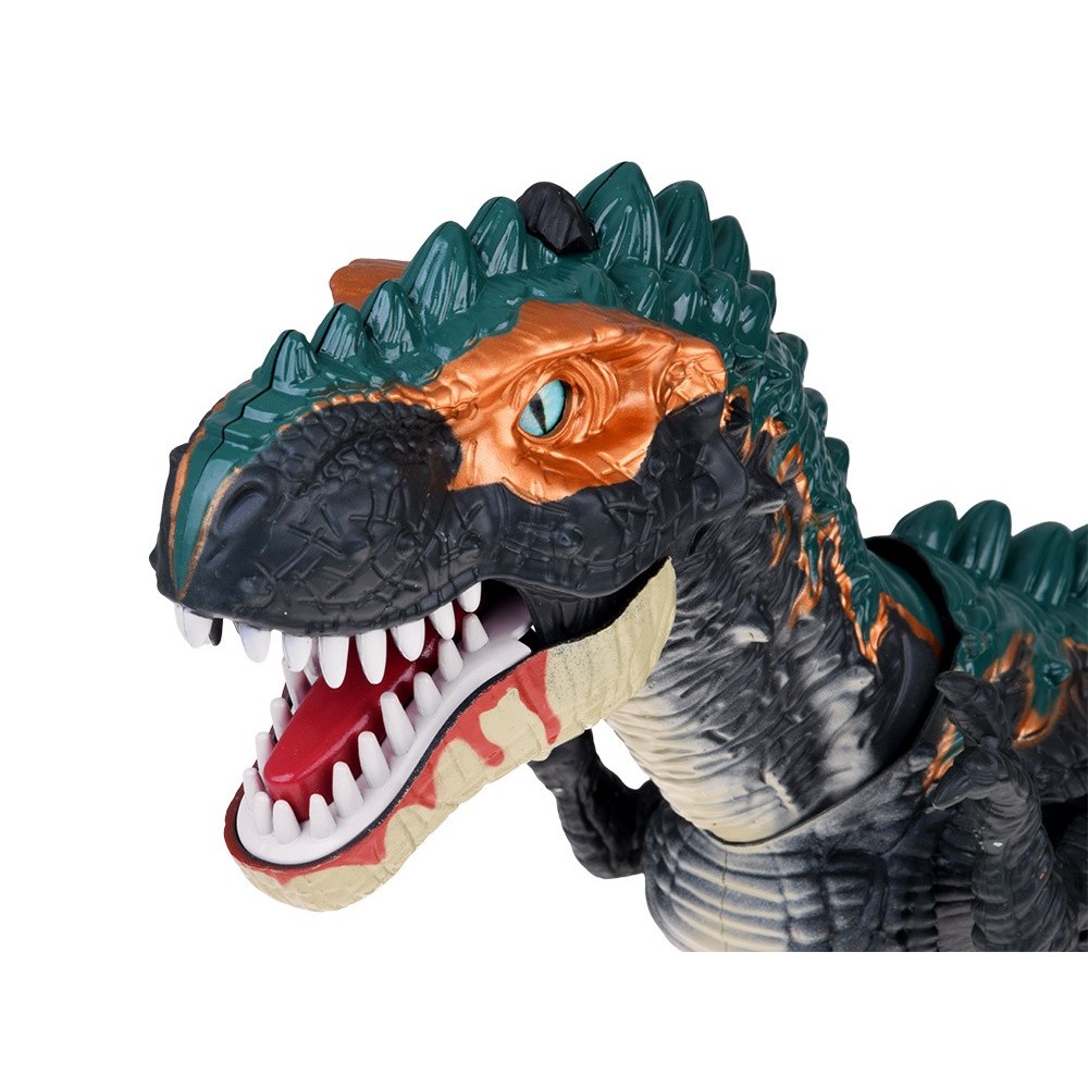 JOKO Veľký Interaktívny Dinosaurus Tyrannosaurus Rex , chodí, s Dymovým efektom, so zvukom a svetlom na batérie, dĺžka 50cm + Ot