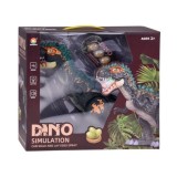 JOKO Veľký Interaktívny Dinosaurus Tyrannosaurus Rex , chodí, s Dymovým efektom, so zvukom a svetlom na batérie, dĺžka 50cm + Ot