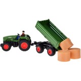 JOKO RC Traktor s vlečkou a senom na diaľkové ovládanie + USB nabíjačka, zelený