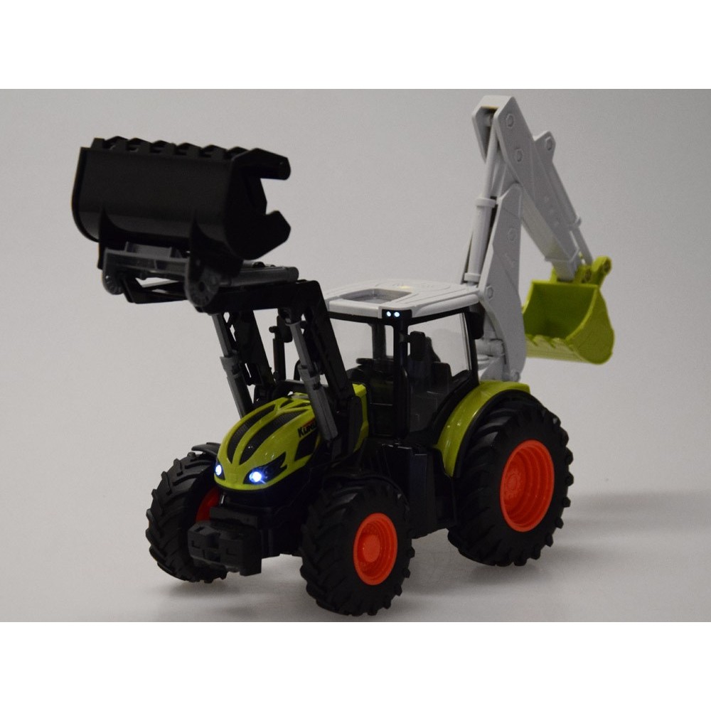 JOKO RC Traktor s bagrom a nakladačom na diaľkové ovládanie + LED svetlo