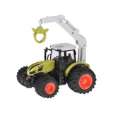 JOKO RC Traktor s vlečkou na diaľkové ovládanie s Drapákom a LED svetlom + drevo