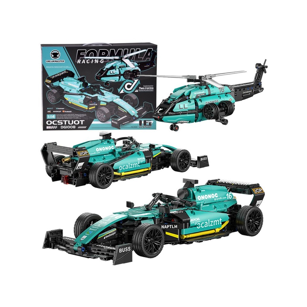 JOKO Technická stavebnica Formula F1 a Vrtulník 2v1 736ks