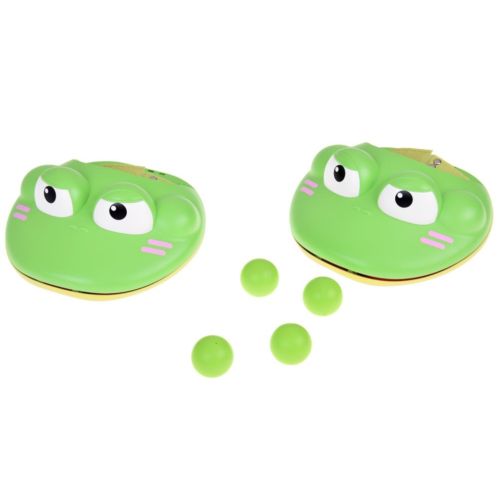 JOKO Športová hra Chyť loptu do Lapača - papule žabky + 4 loptičky, zelená