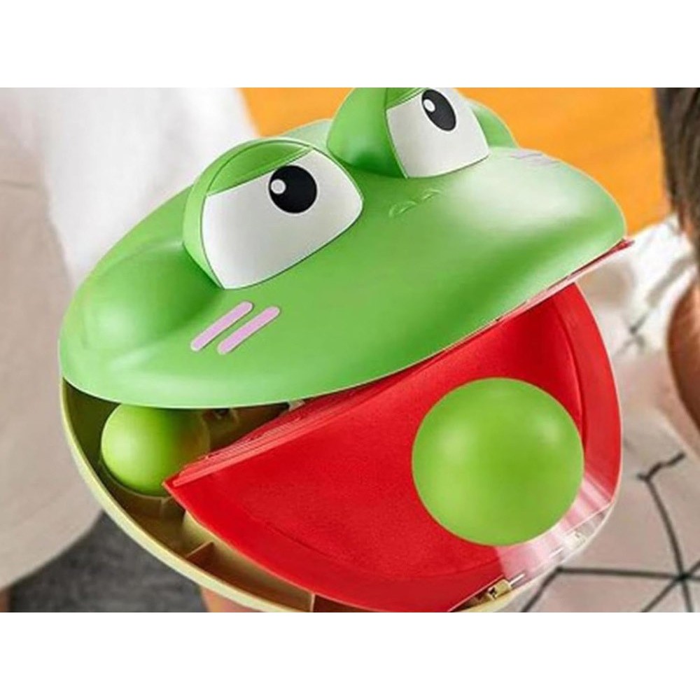 JOKO Športová hra Chyť loptu do Lapača - papule žabky + 4 loptičky, zelená