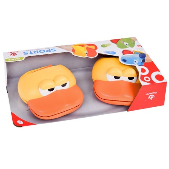 JOKO Športová hra Chyť loptu do Lapača - zobáka kačky + 4 loptičky, oranžová