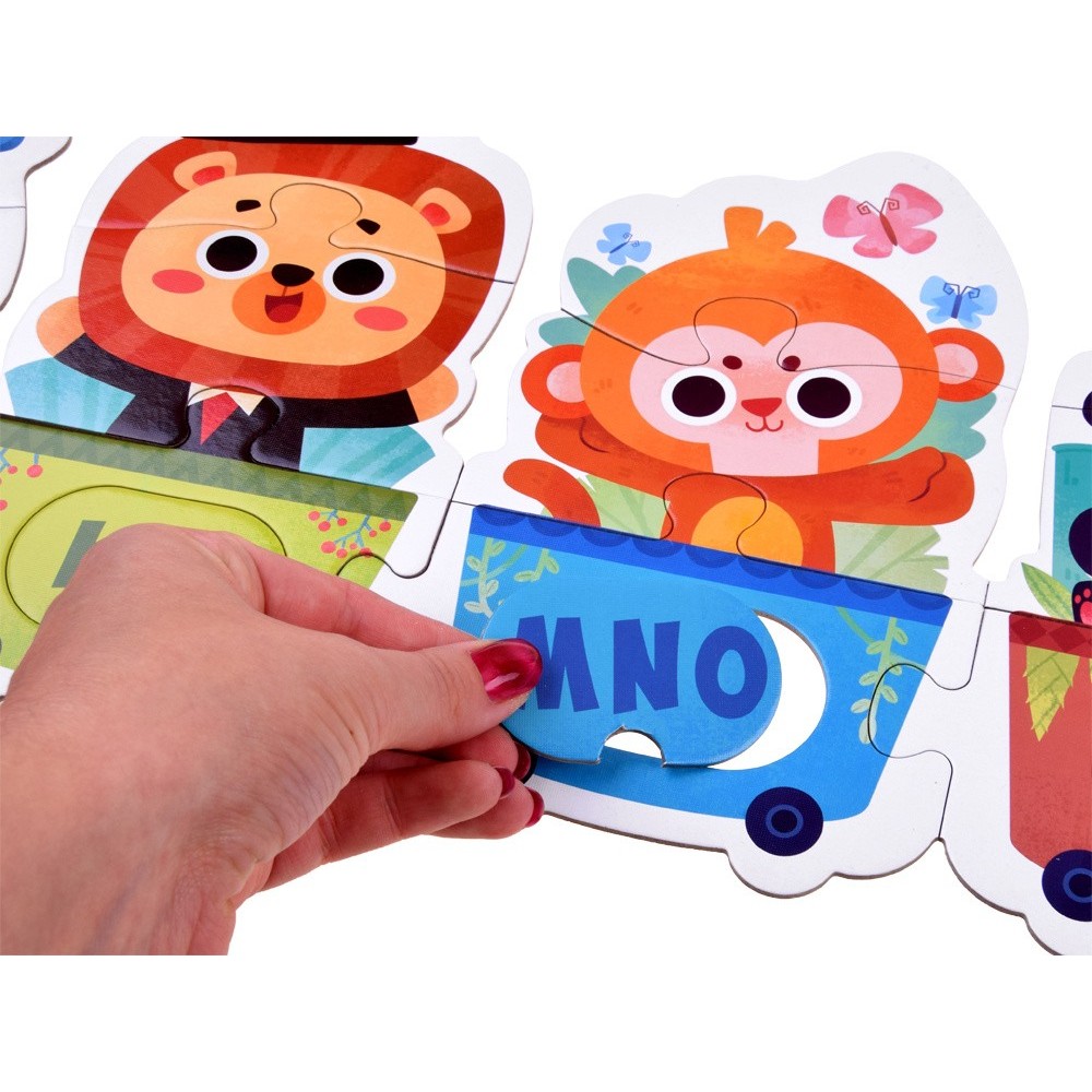JOKO Detské Puzzle Zvieratá Abeceda Vláčik 40ks