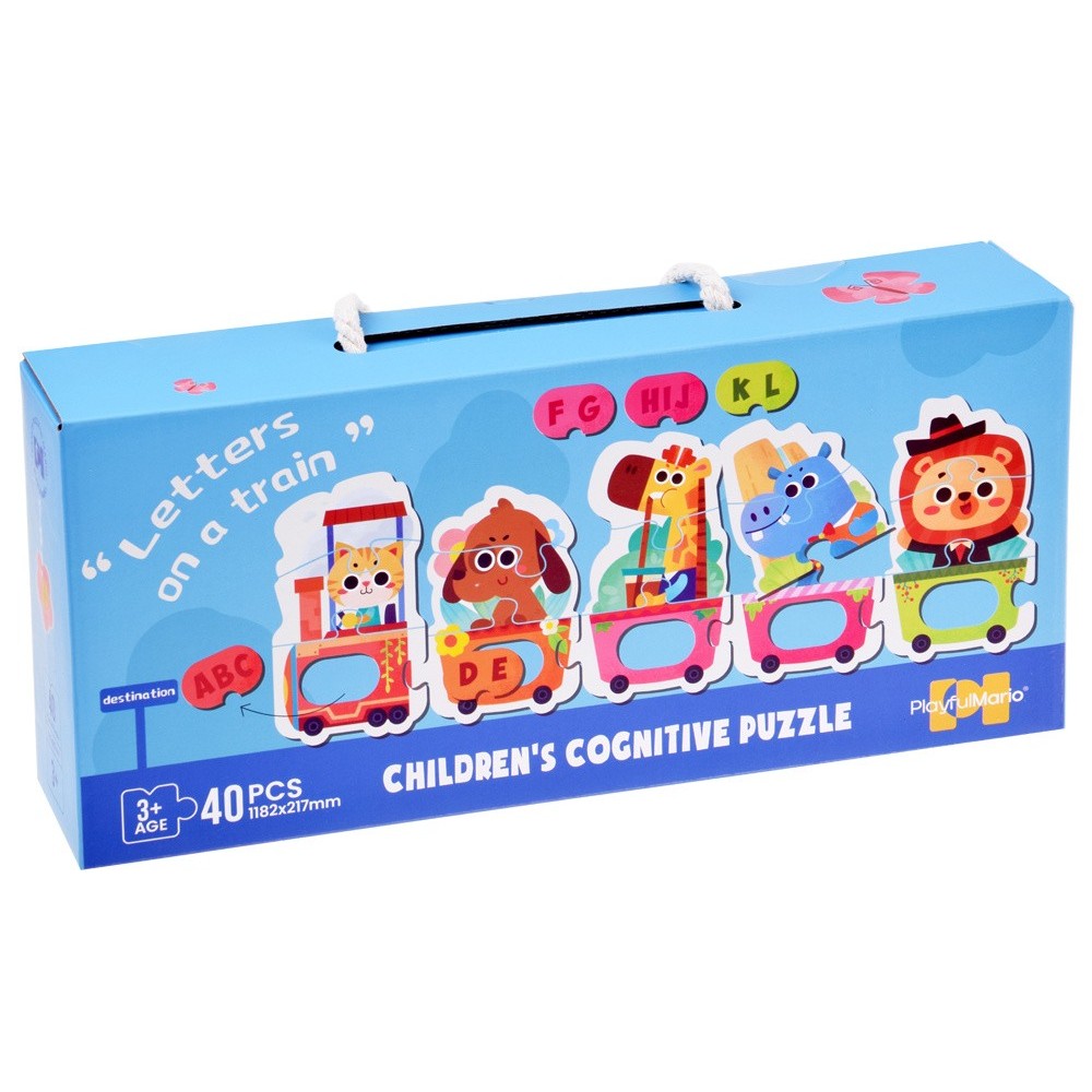 JOKO Detské Puzzle Zvieratá Abeceda Vláčik 40ks