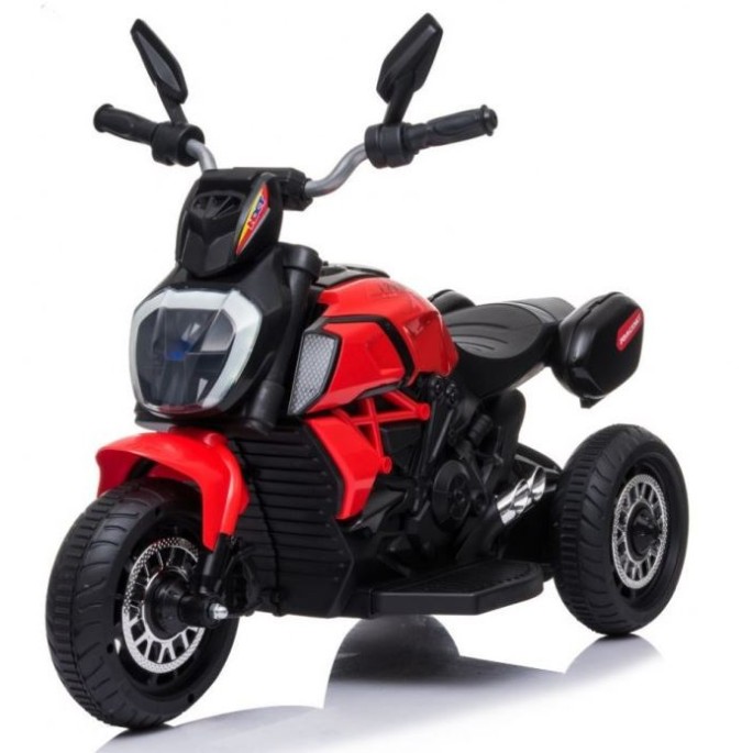JOKO Elektrická motorka Fast Tourist 83cm, kožené sedadlo, červená