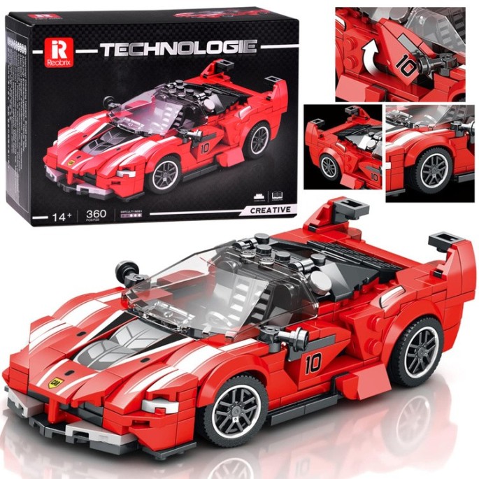 JOKO Technická Stavebnica Auto Kabriolet 360ks, červené
