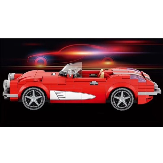 JOKO Technická Stavebnica Retro Kabriolet z roku 1950, 311ks, červené