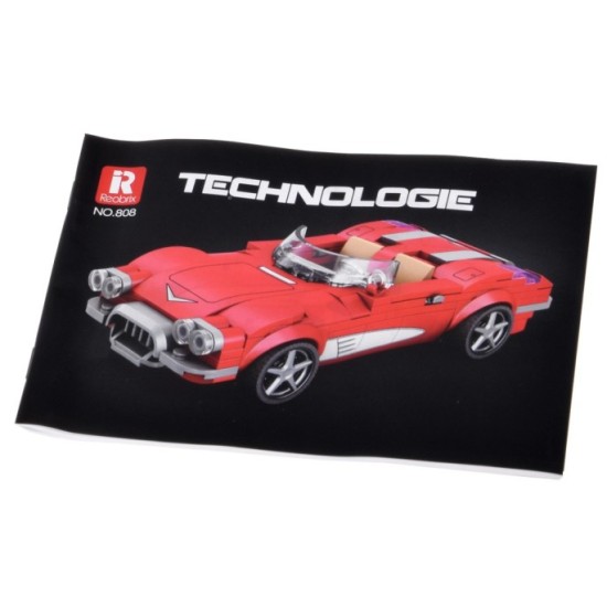 JOKO Technická Stavebnica Retro Kabriolet z roku 1950, 311ks, červené