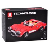 JOKO Technická Stavebnica Retro Kabriolet z roku 1950, 311ks, červené