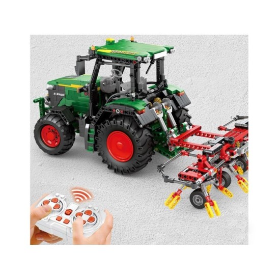 JOKO RC Technická Stavebnica Traktor s branami, pohonom 4 motorov a LED svetlom 1664ks na diaľkové ovládanie