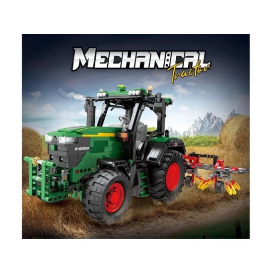 JOKO RC Technická Stavebnica Traktor s branami, pohonom 4 motorov a LED svetlom 1664ks na diaľkové ovládanie