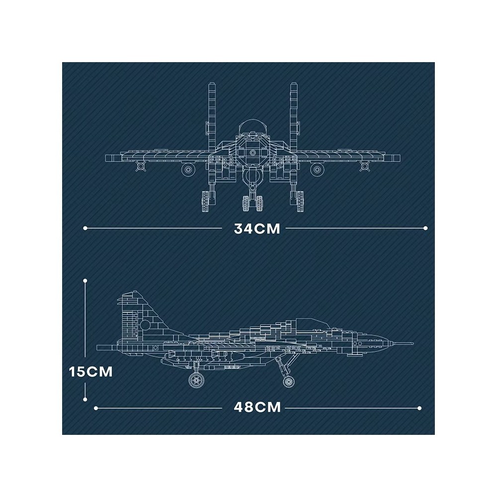 JOKO Technická Stavebnica Bojovén Lietadlo Stíhačka MIG-29 s ďalekým doletom