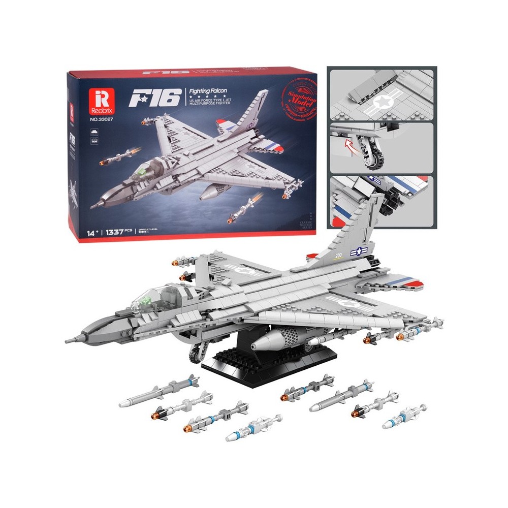 Reobrix Technická Stavebnica Stíhačka F-16 Fighting Falcon 1337ks