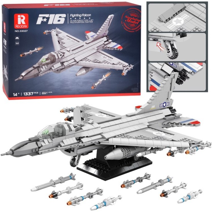Reobrix Technická Stavebnica Stíhačka F-16 Fighting Falcon 1337ks