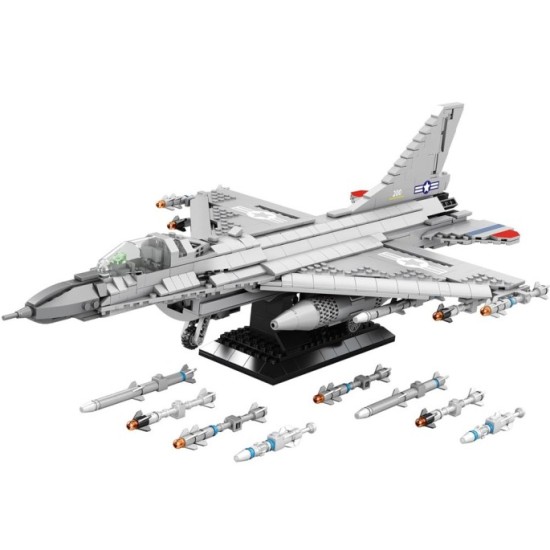 Reobrix Technická Stavebnica Stíhačka F-16 Fighting Falcon 1337ks