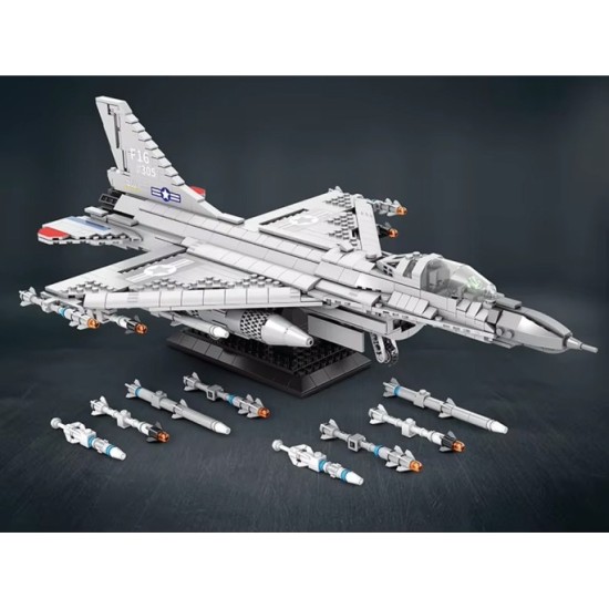 Reobrix Technická Stavebnica Stíhačka F-16 Fighting Falcon 1337ks