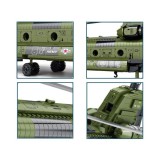 Reobrix Veľká Technická Stavebnica Helikoptéra CH-47 Chinook – vojenský tandemový vrtuľník 1458ks, dĺžka 78cm