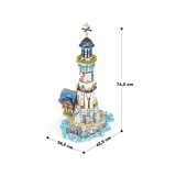 Reobrix Stavebnica Stredoveký Maják na Mori 74cm 2966ks s LED svetlom