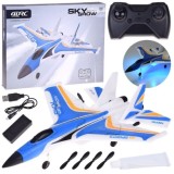 JOKO RC Lietadlo Sky Show s Dvojitým Motorom, LED svetlom a USB nabíjaním, modré