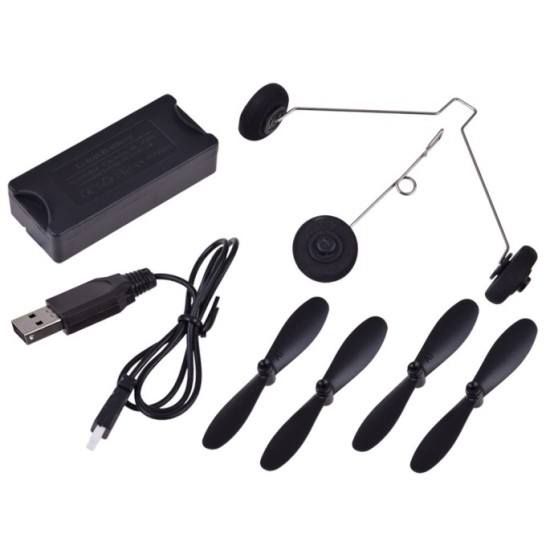 JOKO RC Lietadlo ROC 4D-G2 na diaľkové ovládanie s LED svetlom + USB nabíjačka, biele