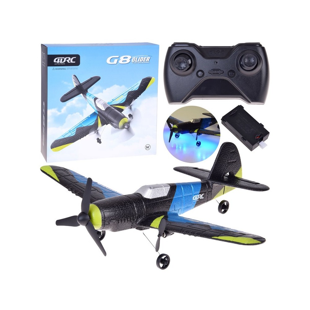 JOKO RC Lietadlo G8 Glider z EPP peny s LED svetlom a USB nabíjaním