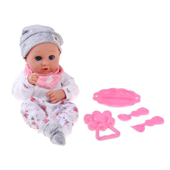 JOKO Bábika Bobas 32cm + sada na kŕmenie